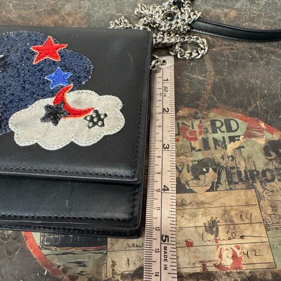 YSL Saint Laurent Moon and Stars Patchwork Tassel Leather Kate WOC Bag Authentic - Picture 2 of 10